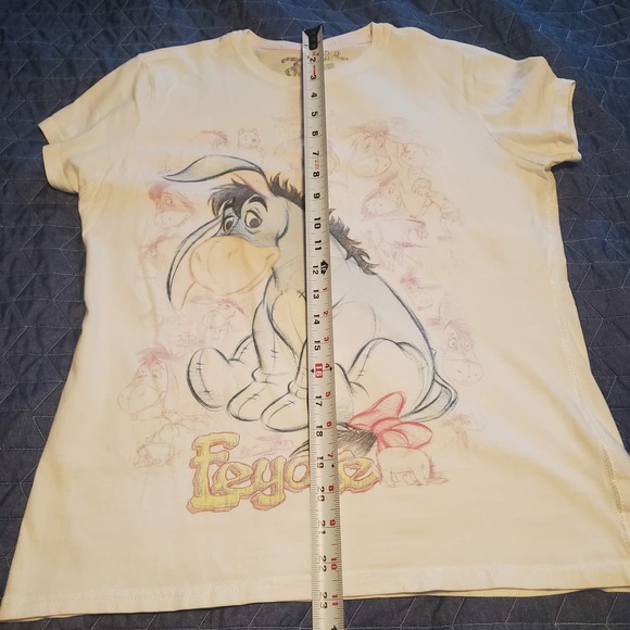 Disney Studio Collection Size M Pair of  T-Shirts Eeyore and Pooh Cotton (READ) - Picture 4 of 7